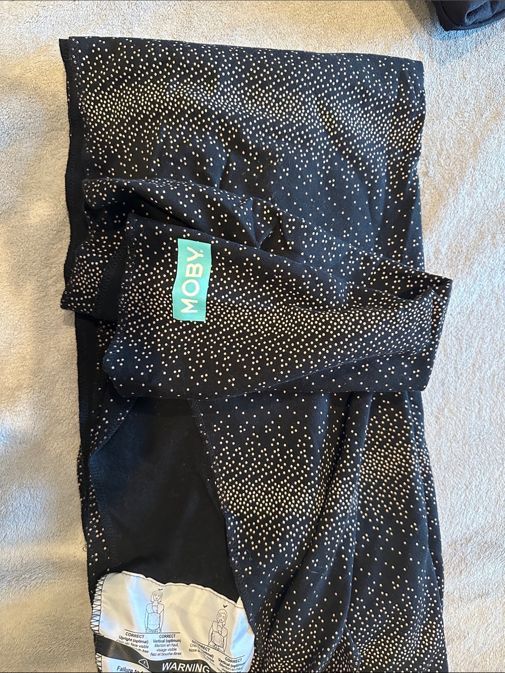 Moby Black Dot Maternity & Nursing Wrap sling